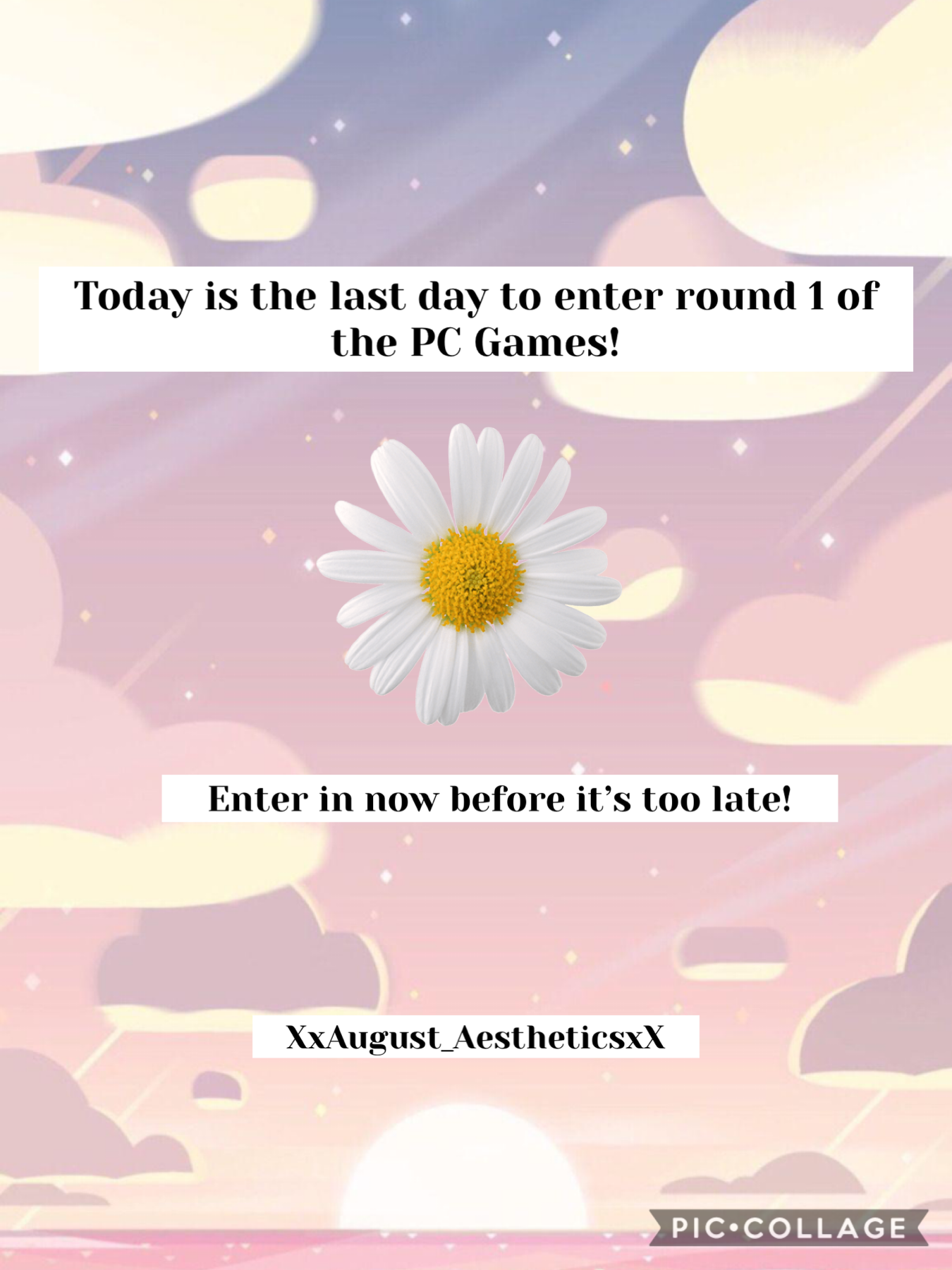 ⭐️TAP⭐️
Last day the enter the pc games guys, voting will begin tomorrow.
Good Luck!