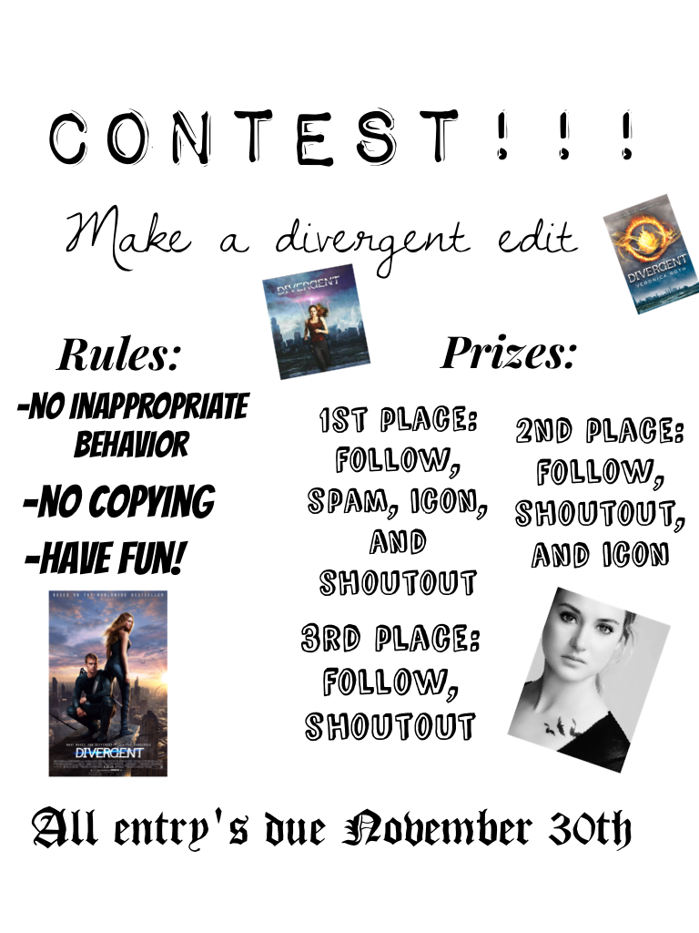 Contest!!! Hopefully you will enter! 
Please join acciobooks and trxpicallatte 