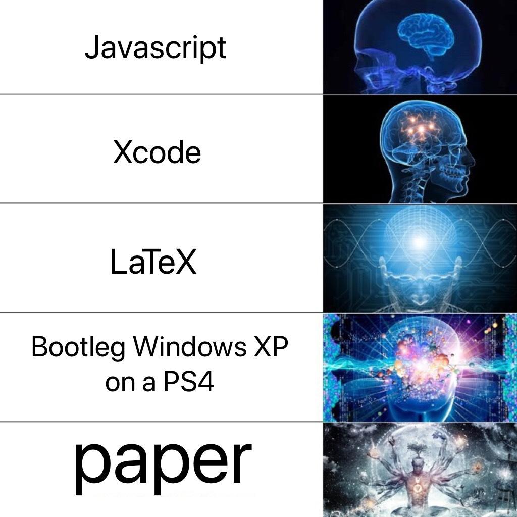 3 out of 4 discord programmers consider this true

also what happened to all the brainpower templates