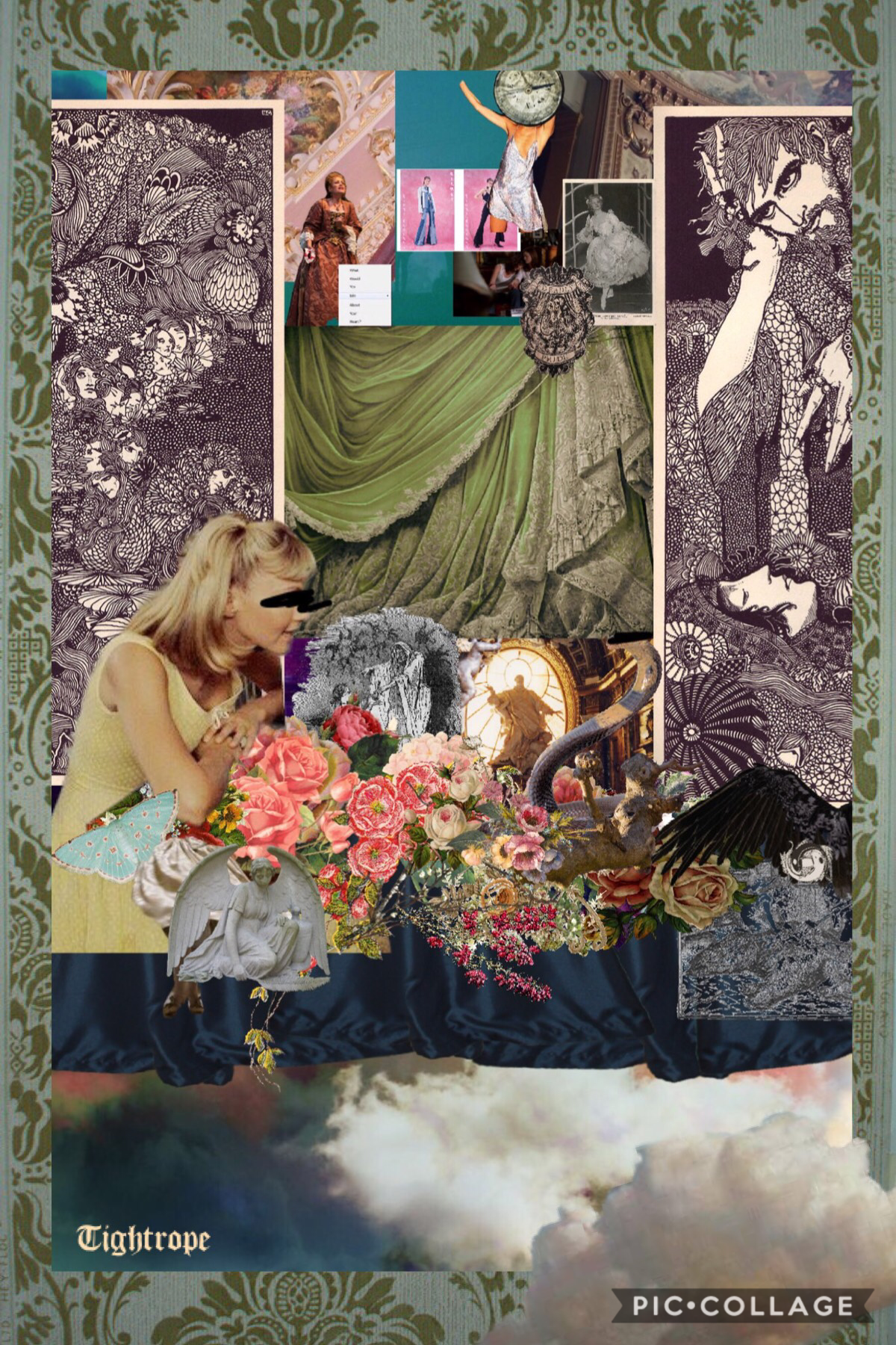 Collage by tightrope
