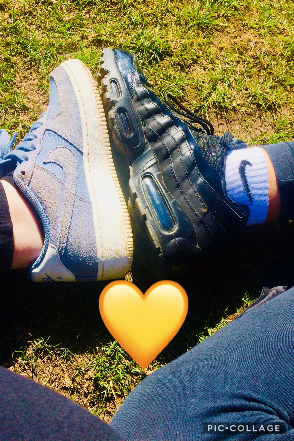 This is random but I like the pic of me and my friends shoes together, mine are the Air Force 1’s🤪