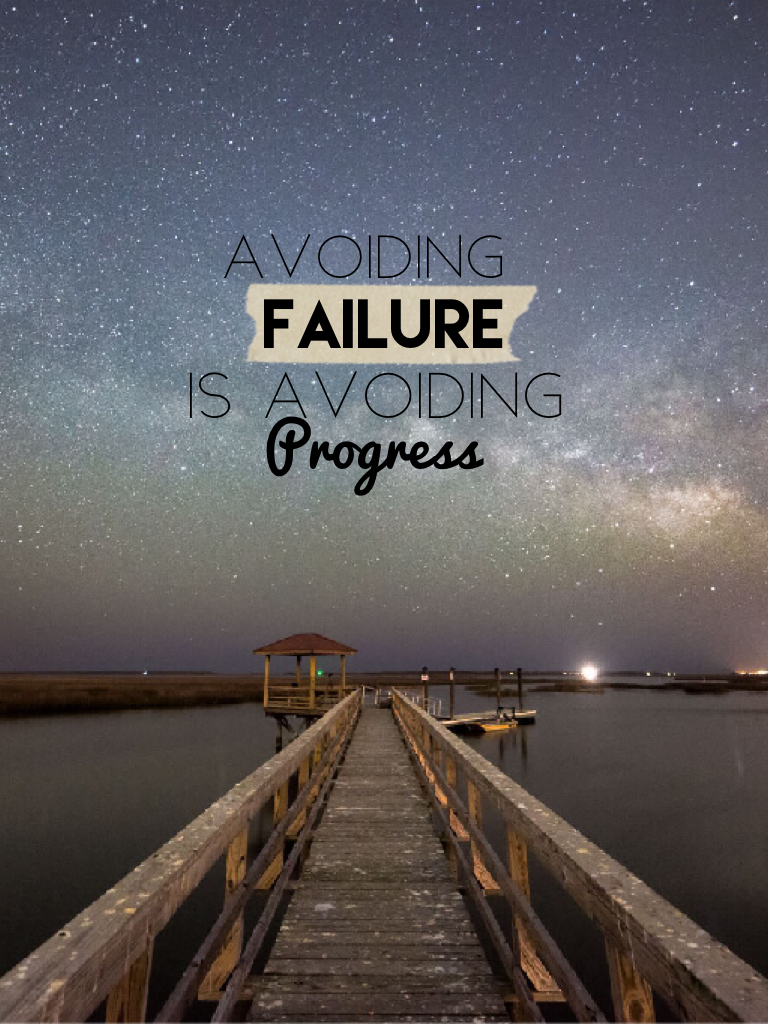 Avoiding failure is avoiding progress