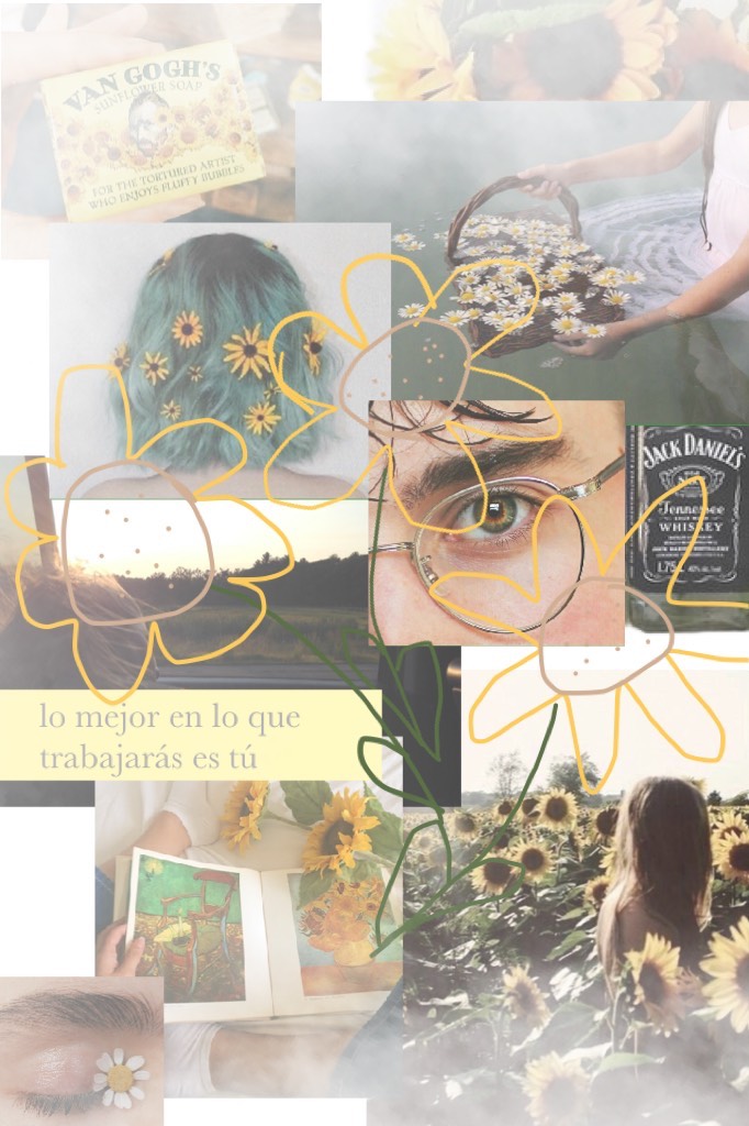 🌻4/5/18 //tap\\
turning this into a positivity acc! comment what the quote means (its Spanish) tags- sunflowers flower yellow aesthetic pic collage prisally leila101 positivity orange feature scraps doodle 