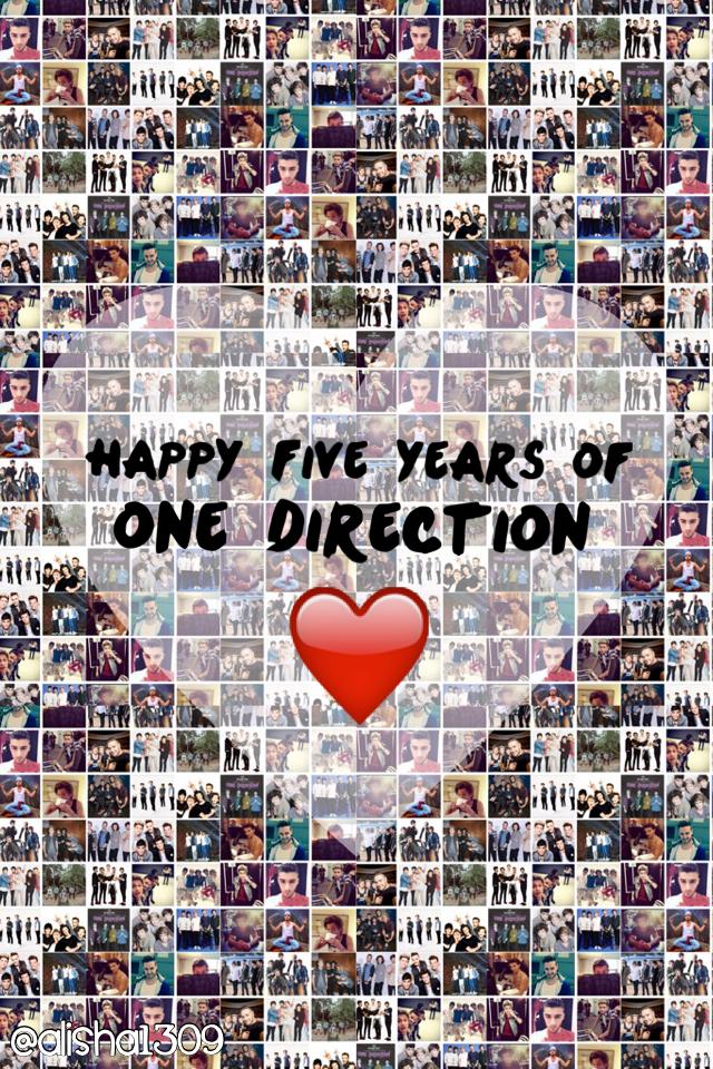 Happy Five Years Of One Direction ❤️