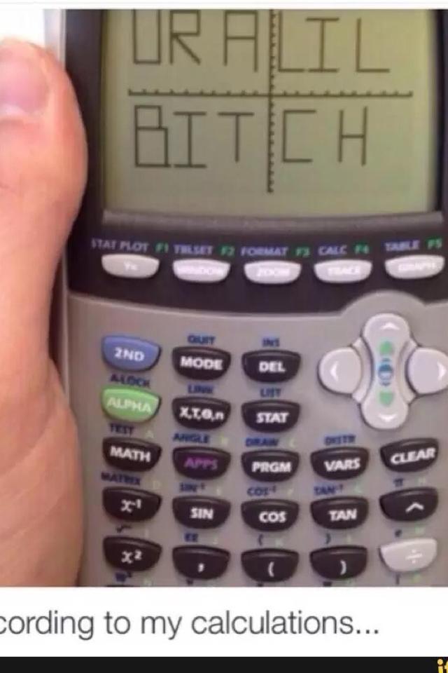 According to my calculations....