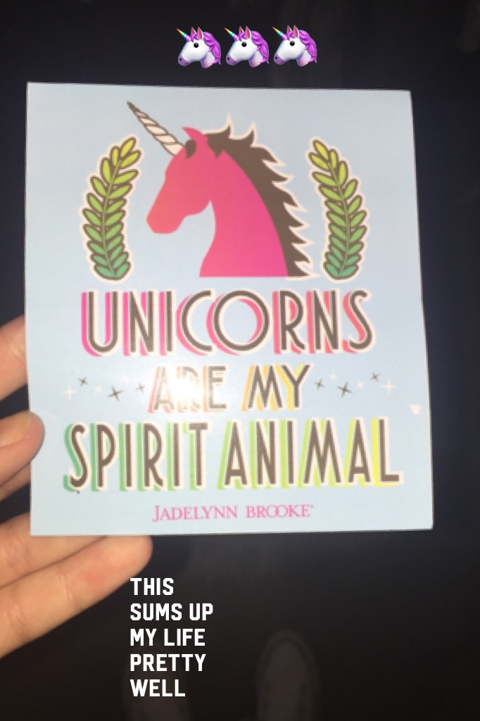 If you know me you know how much I LOVE unicorns!¡!So this literally sums up my life🦄💜🦄