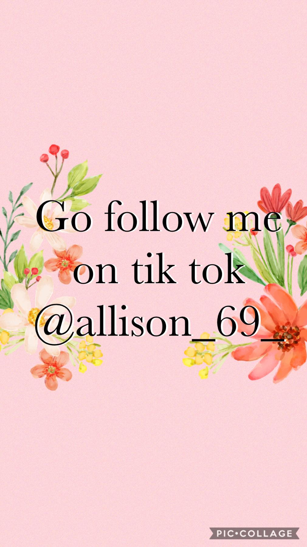 Please go check out my tik tok @allison_69_