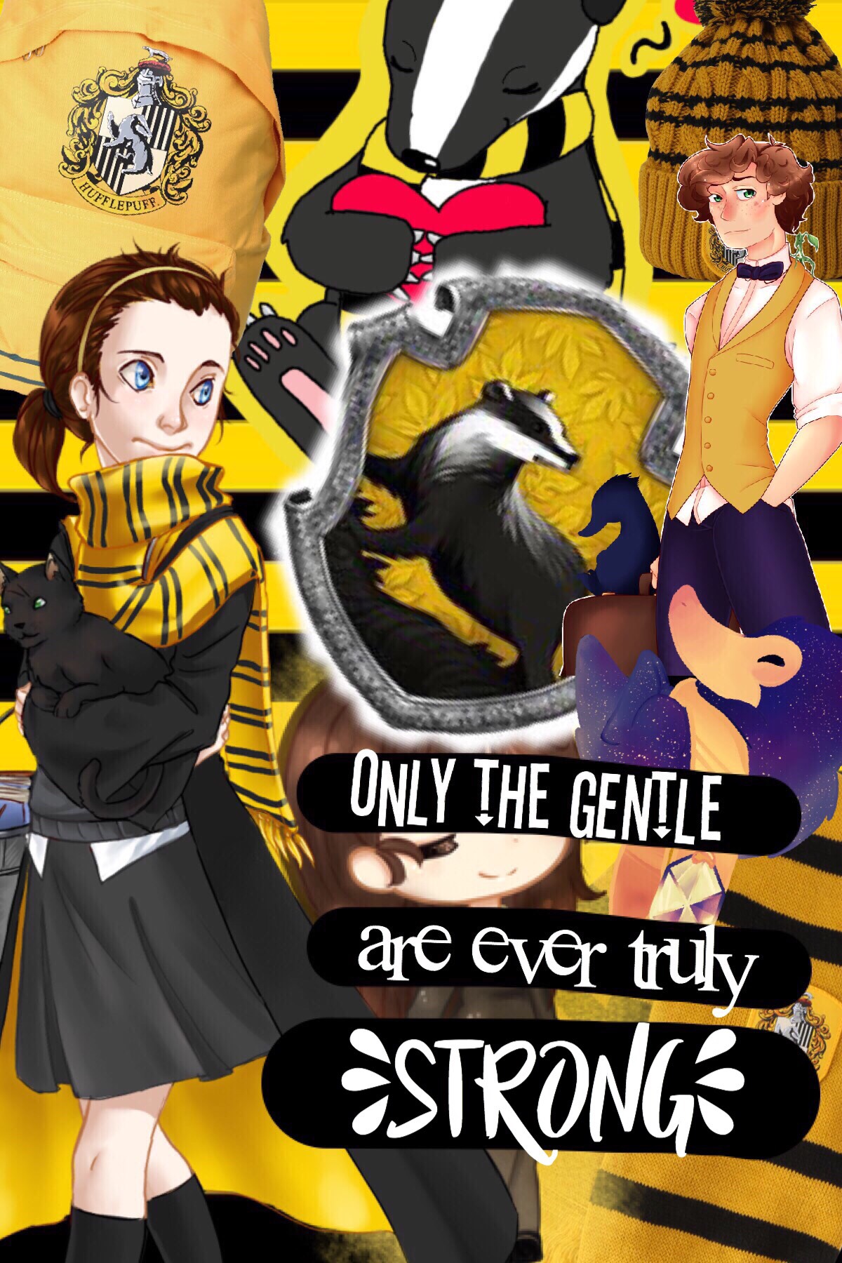 Tappity tap tap

Happy Hufflepuff pride day!
(March 20)

I myself am a proud hufflepuff

I’m going to do collages for other house pride days, which will be over the next 3 days.

Qotp: What house are you in?
