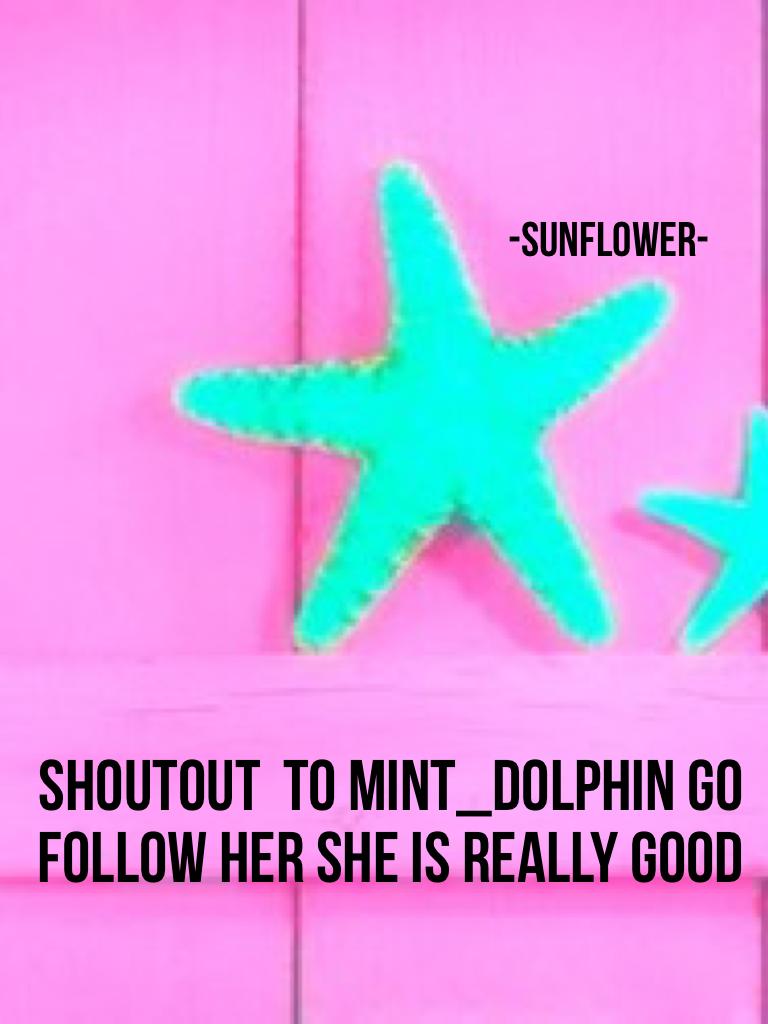Shoutout  to MINT_DOLPHIN go follow her she is really good