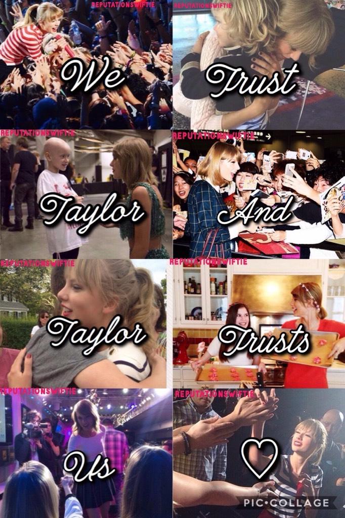 WELL HERES A VERY CUTE COLLAGE OF TAYLOR SWIFT BEING THE BEST AS ALWAYS AND LOVING HER FANS WHY HOW NICE THAT MOST PEOPLE DONT SEE THIS IM ABOUT TO GET ATTACKED GOODBYE I LOVE YOU ❤️❤️