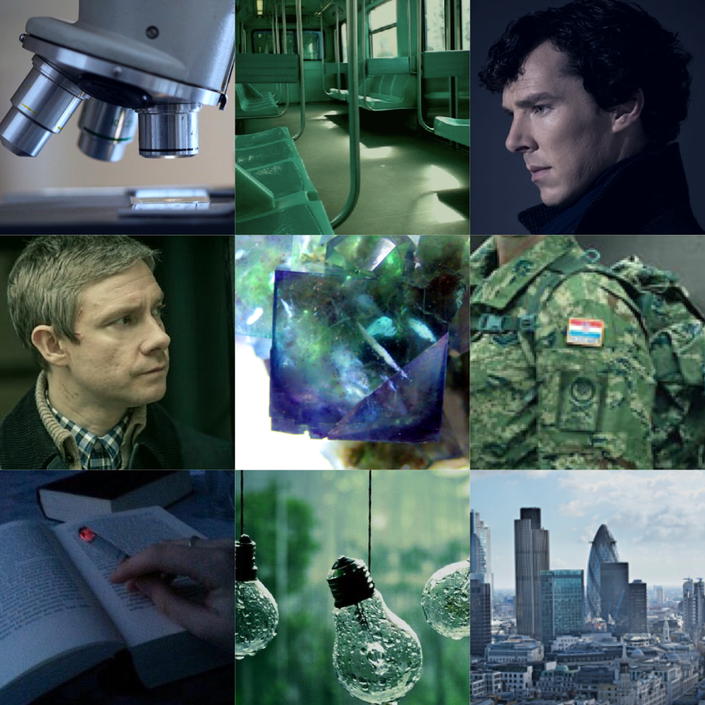 💚 Johnlock 💙 I have no idea what's in the middle, but it's green and blue so it's fine😂