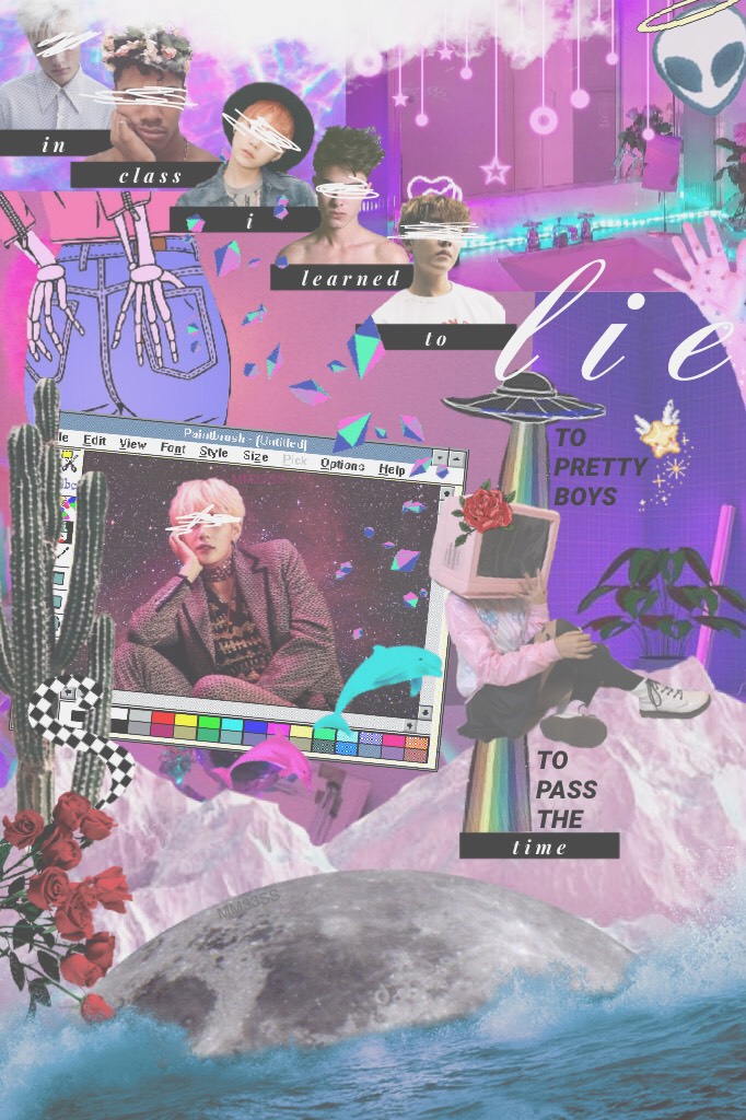 sweet / unlike pluto feat. mister blonde / Feb. 7, 2018

i really wanted to try and make an edit that has a whole bunch of scraps & various images as a background. i hope everything looks cohesive to you guys! 

*casually slips in some BTS images*