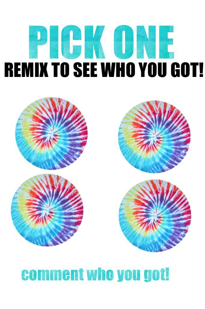 TAP 
how to play: go to remixes and choose one circle. remove the circle and there’s a name underneath! comment the name you got