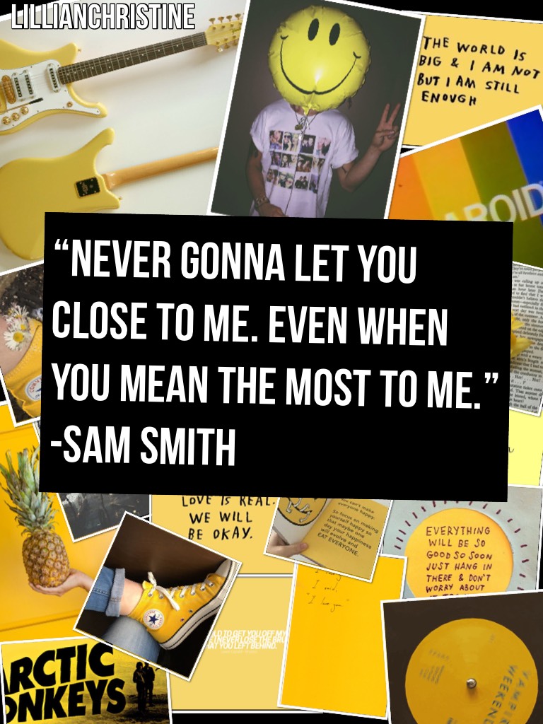 Sam Smith//yellow aesthetic 
