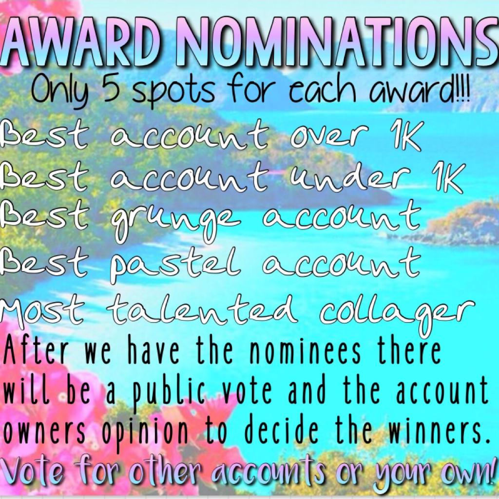 🐳❄️💧TAP💧❄️🐳
THE PRIZES WILL BE ANNOUNCED SOON!
PLEASE NOMINATE