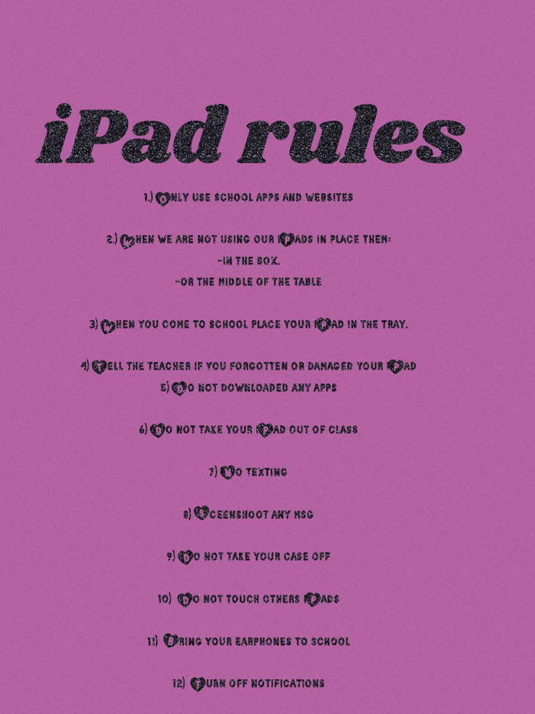 iPad rules