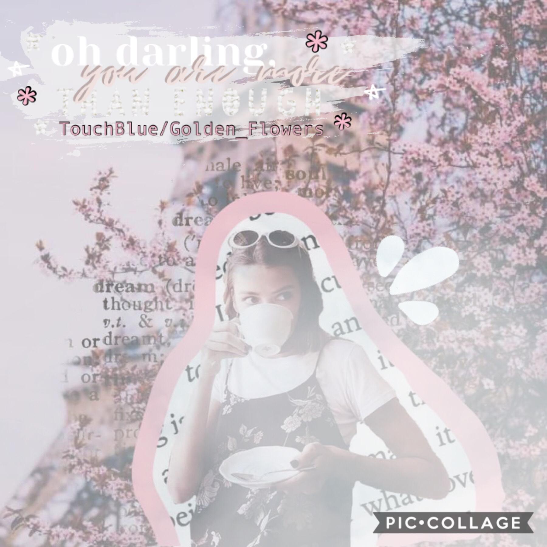 🌸 tap 🌸
Collab with the amazing golden_flowers!!!! She did the beautiful complex bg, and I did the text!!!! What do you think??? Rate 1-10 ❤️✨