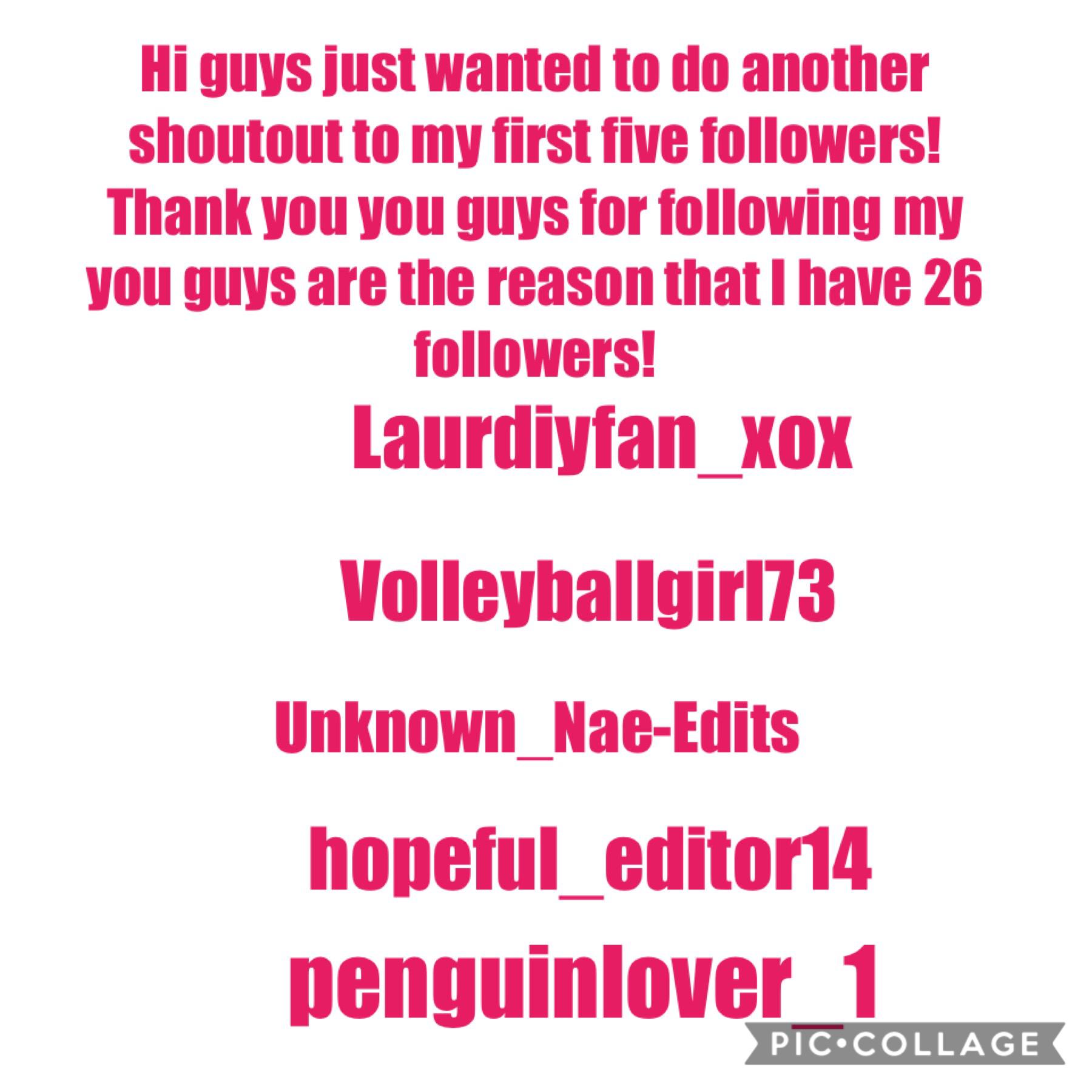 Thanks guys! Comment what other shoutout I should do! 