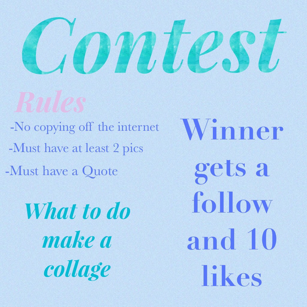 Contest!!!😜😜