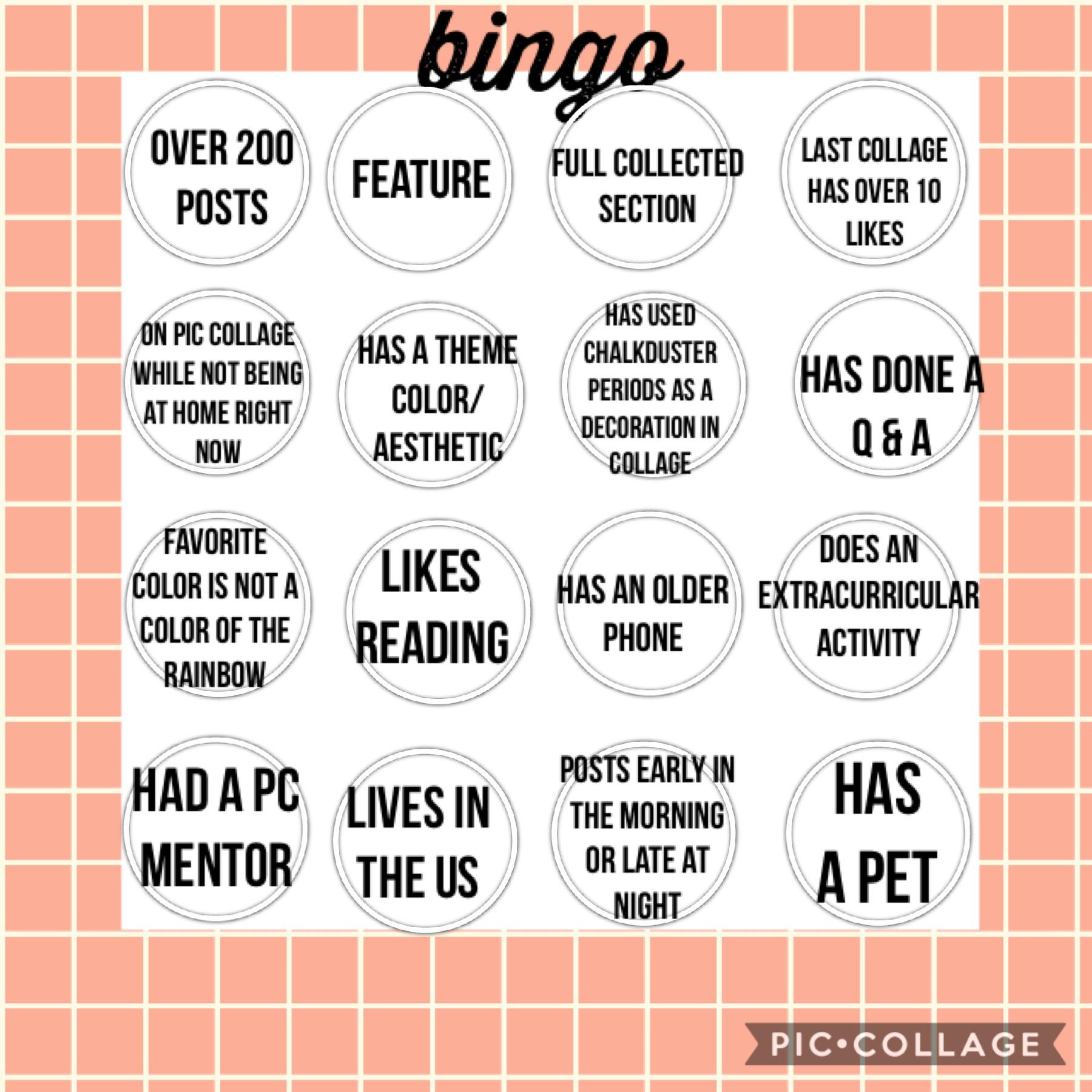 🌿Tap for Instructions 🌿

Cross off all of the things you can, then post in Remixes. If you get a bingo, I will spam you with likes and comments! 😘😂