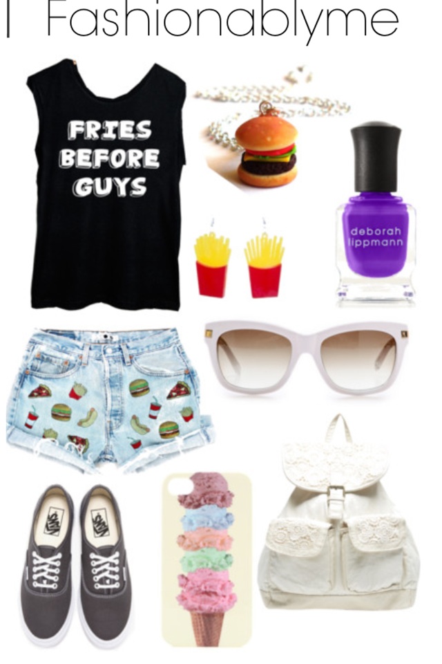 Junk food hipster outfit random teens fashion style hot dog hamburger fries before guys tumblr vintage party funny vans ice team summer school 