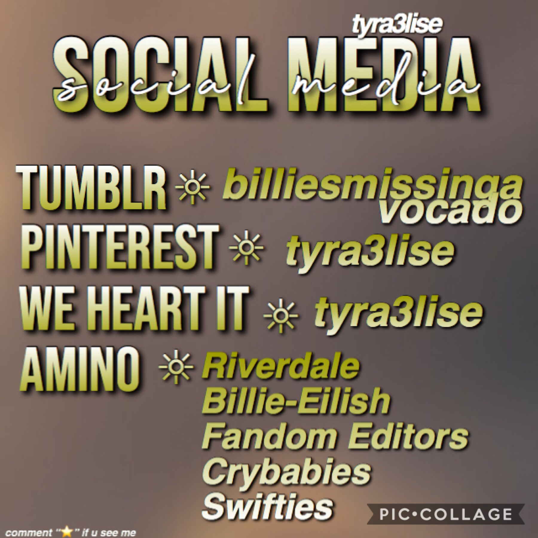 here are some of my social media platforms I have uwu