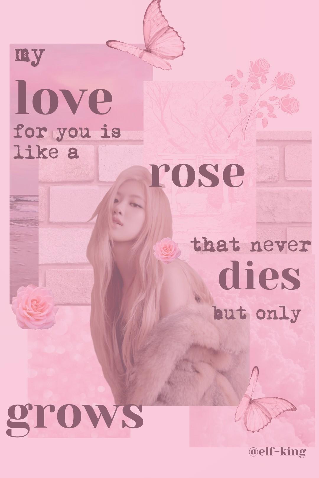 Basically all pink collage staring the amazing rosé from BLACKPINK
don't @ me they have some good songs, okay?
Happy holidays!