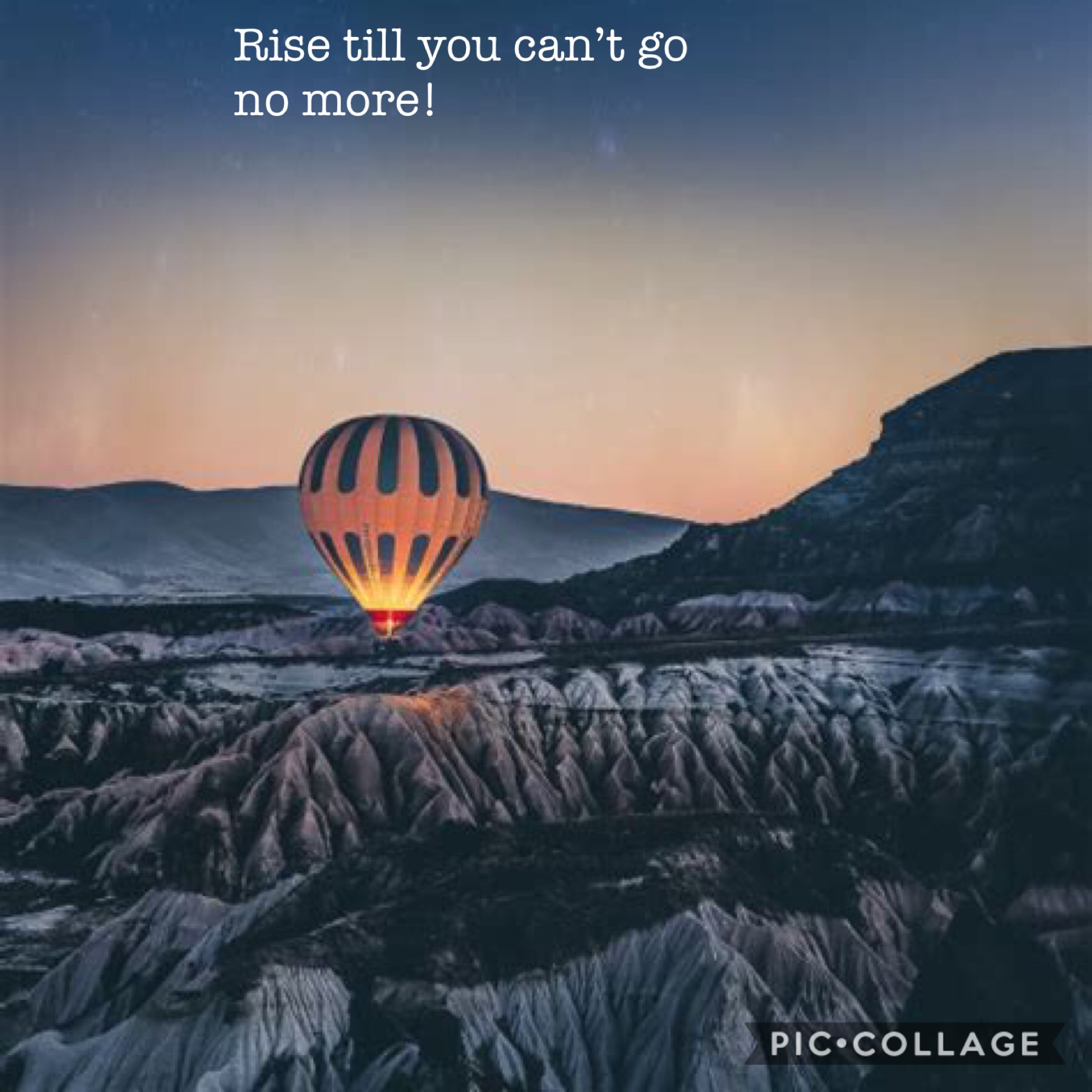 Rise till you can’t go no more