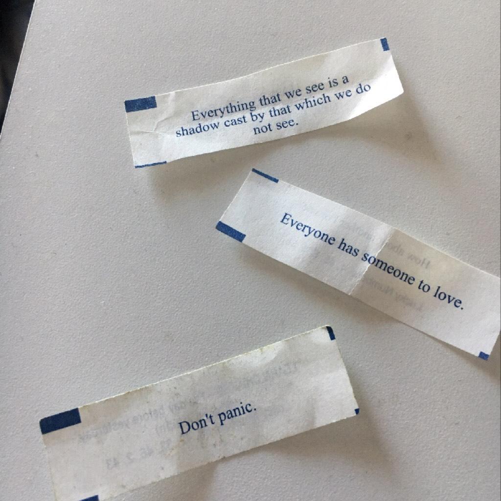 i always keep the fortunes inside fortune cookies as reminders for myself