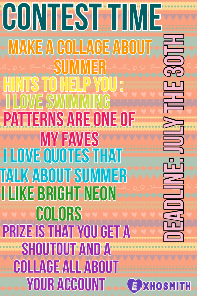 CLICK FOR MORE INFO
This contest is all about creativity and the summer 
Make the collage also look pastel to get a higher chance of winning 
You can look at my account to also see what I like 👍🏻👍🏻👍🏻🤗
