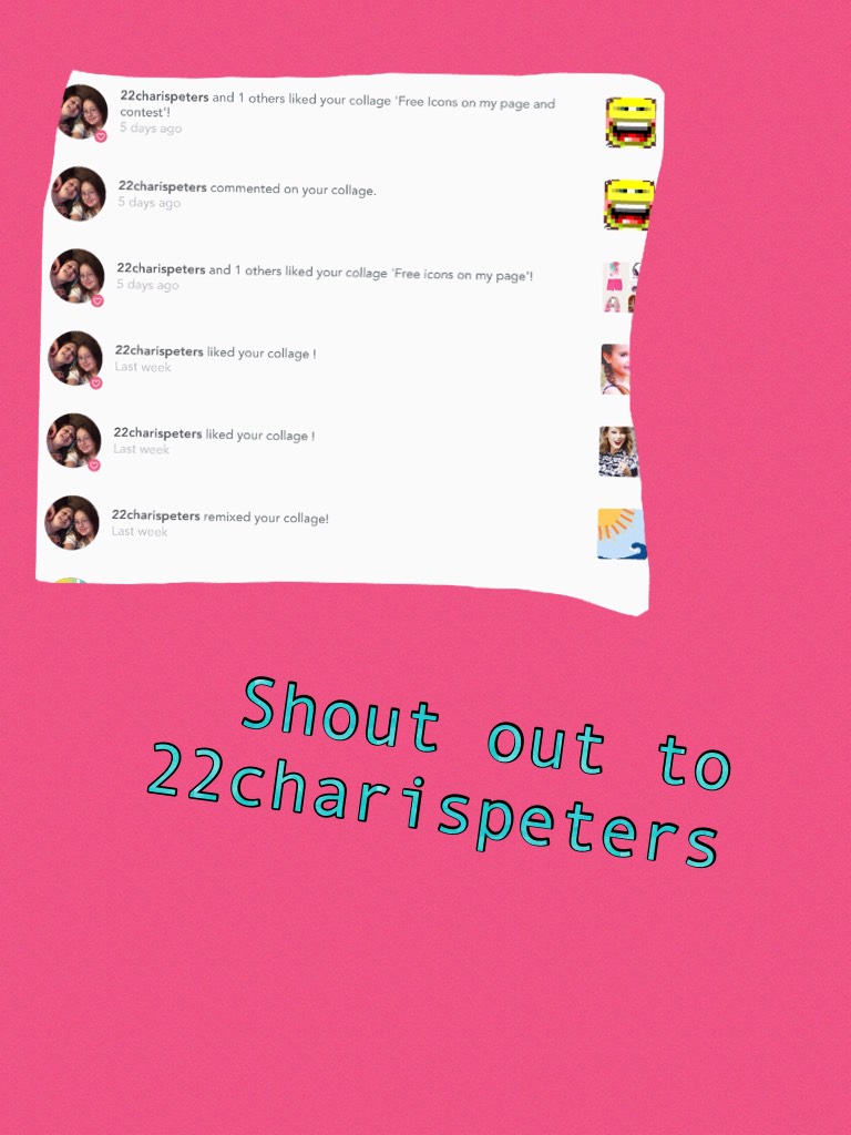 Shout out to 22charispeters