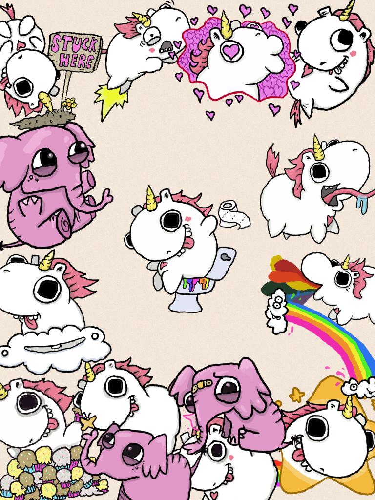 Pink fluffy unicorns dancing on rainbows!!!!!!!!