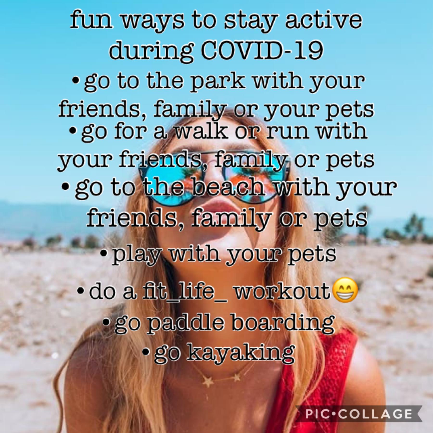 fun ways to stay active durning COVID-19