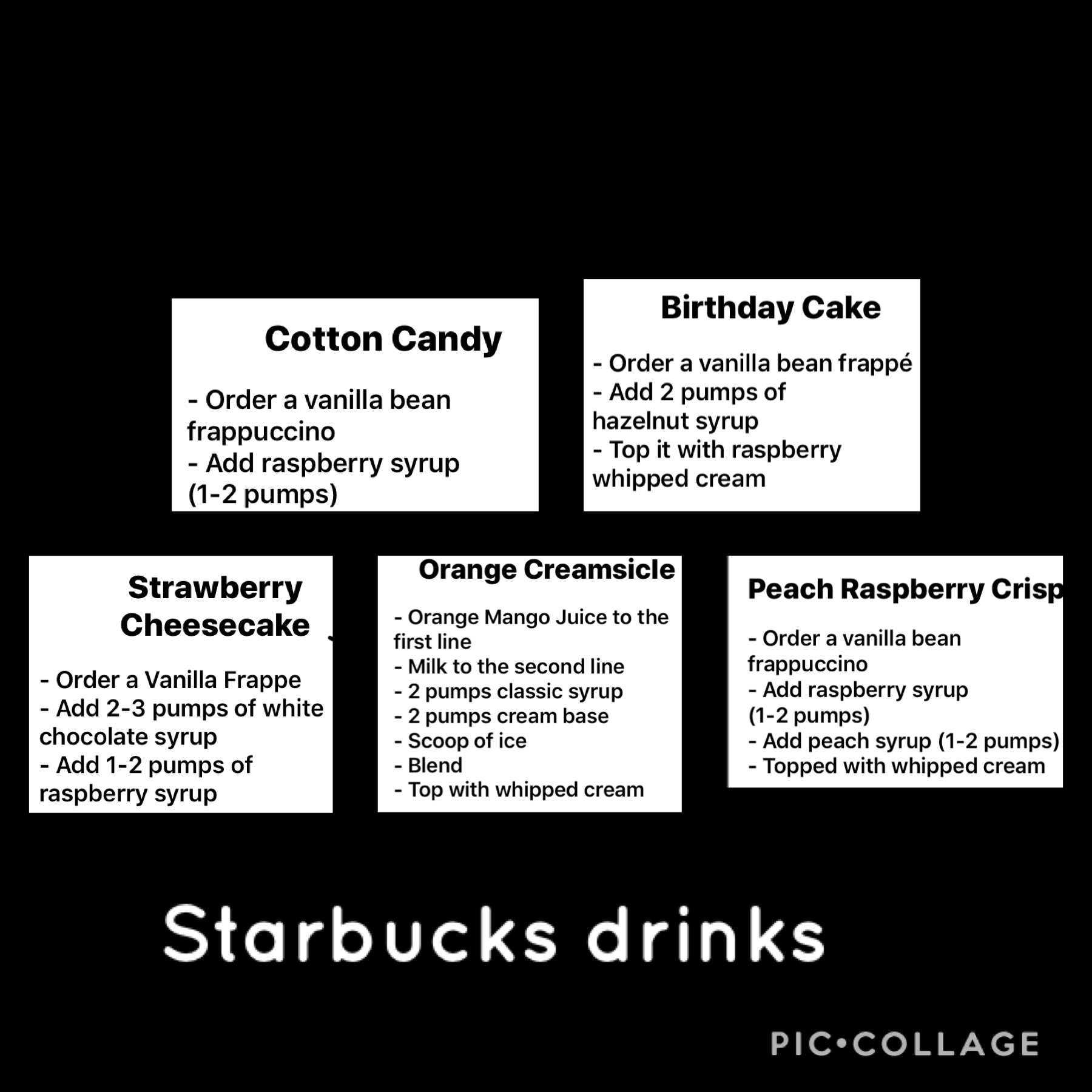 Secret Starbucks drinks I like❤️❤️