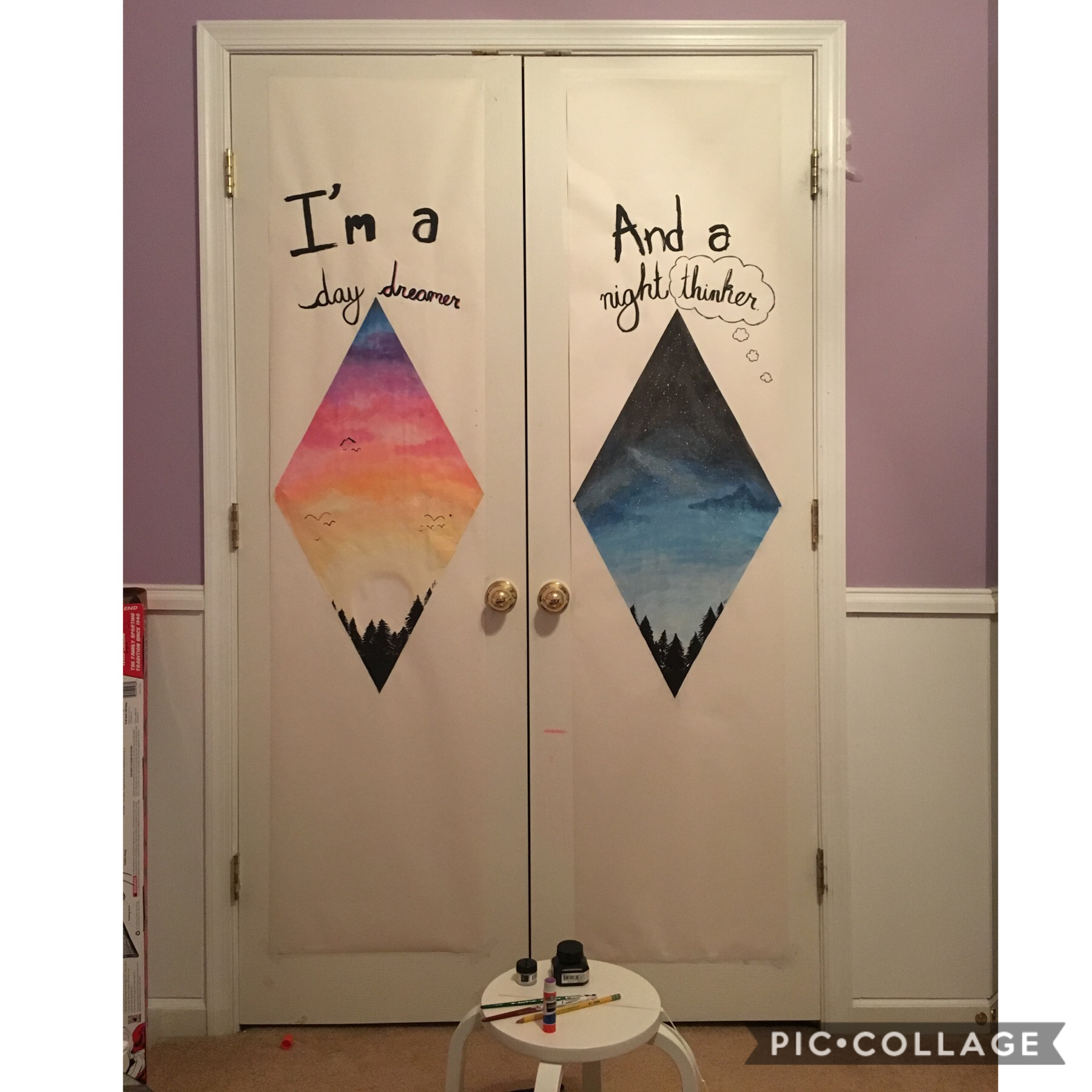 I made my boring closet doors less boring