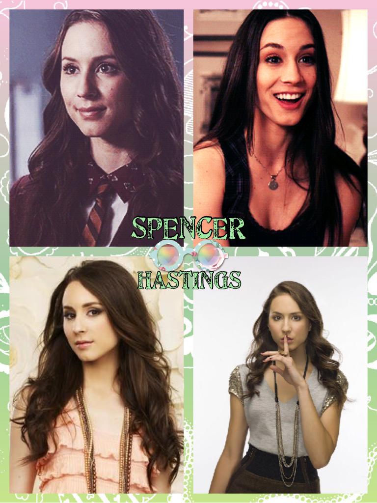Spencer Hastings!
Trioan Bellisario as Spencer Hastings
Funniest PLL Quote: 
To Hanna =
"Are you reading that fast or just fanning yourself?"