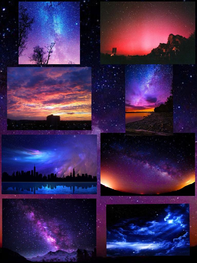 The sky at night 