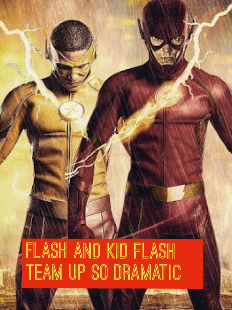 So cool that flash and kid flash team up