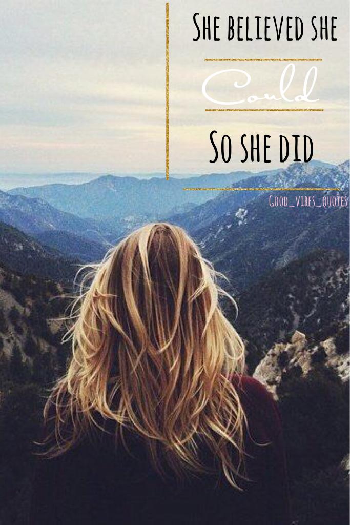 ✨Simple✨ "She Believed she could so she did"