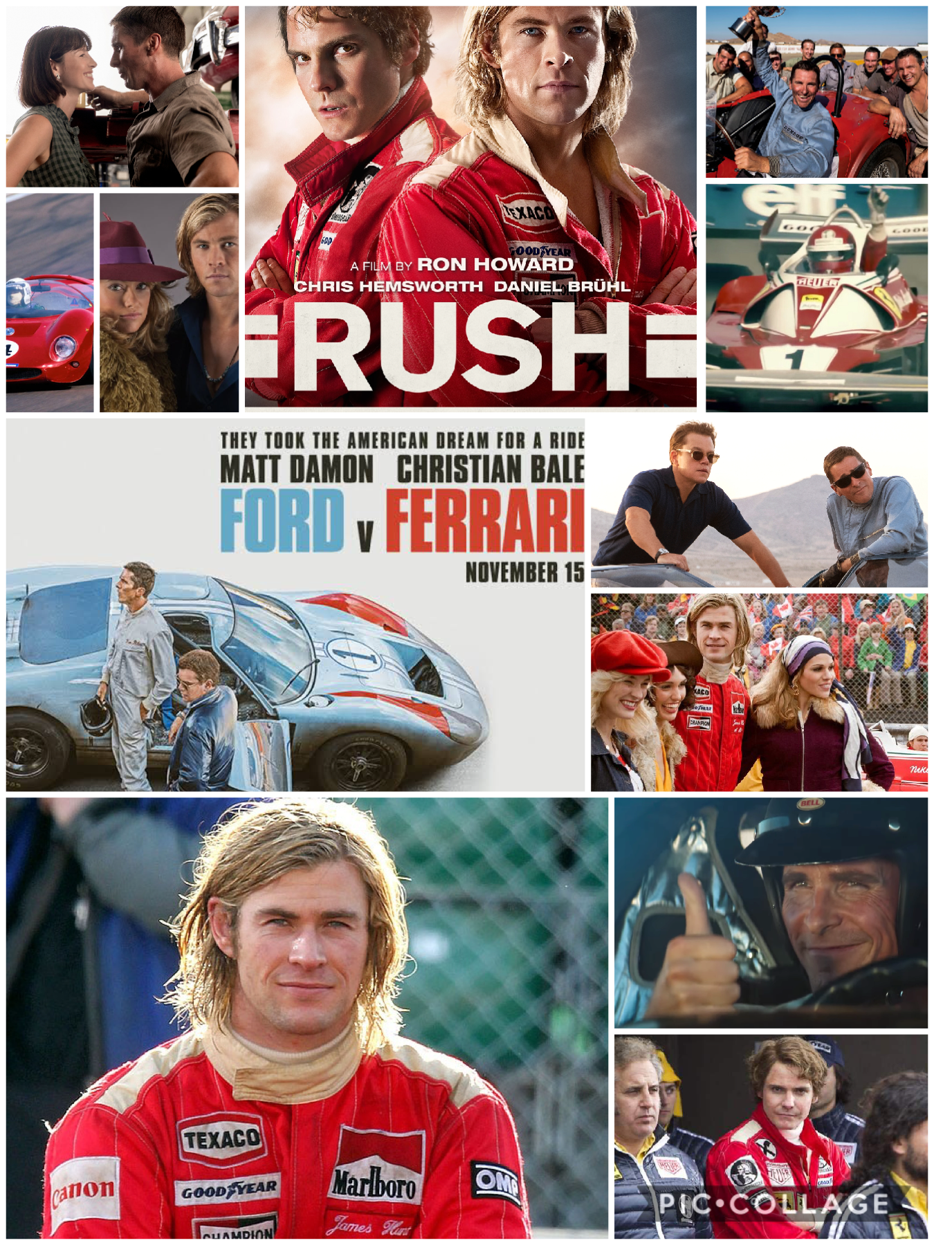 Ford V a Ferrari and Rush 
