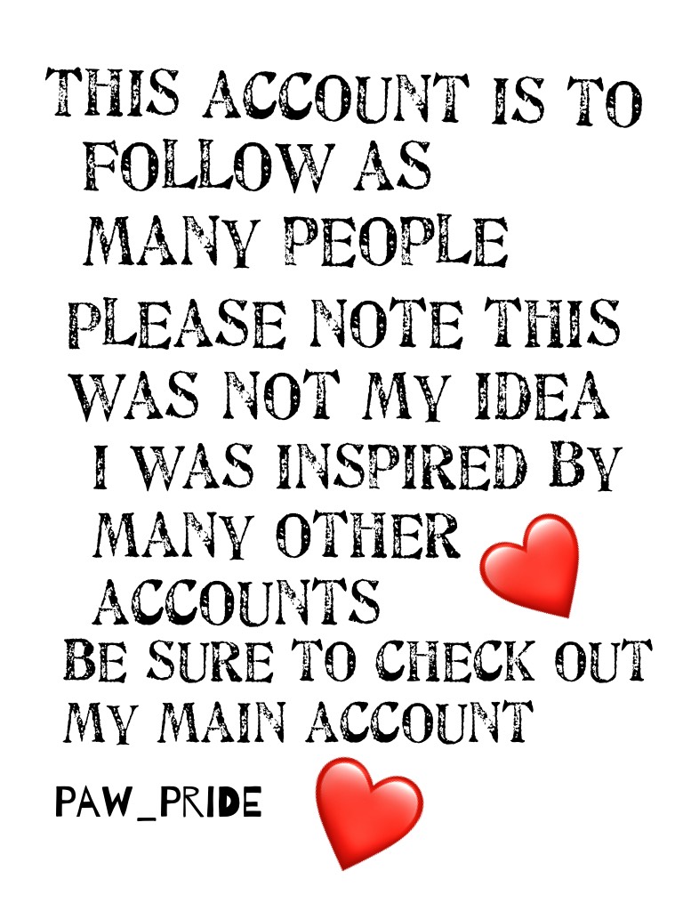 Following All! inspired by many other accounts! ❤️