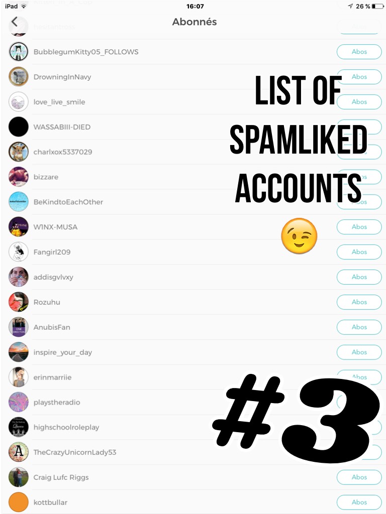 SpamLiked Persons #3
😉