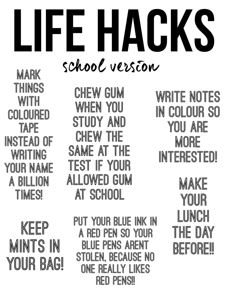 ❣CLICK❣

comment- Do you do any of these? 
Any suggestions of things to post school themed?