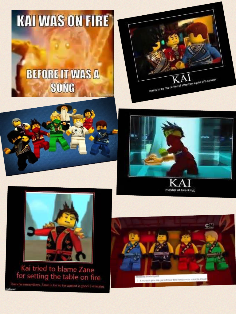 If you like Ninjago and Kai like this collage