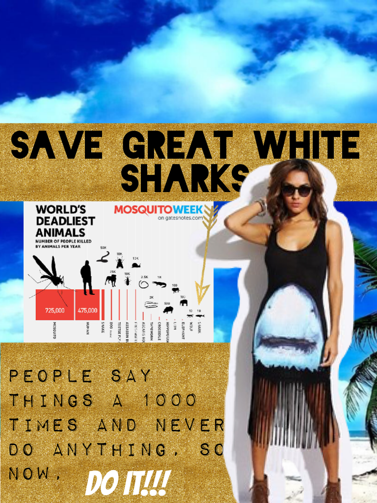 I really want to get this to 100 likes! Save Great White Sharks!