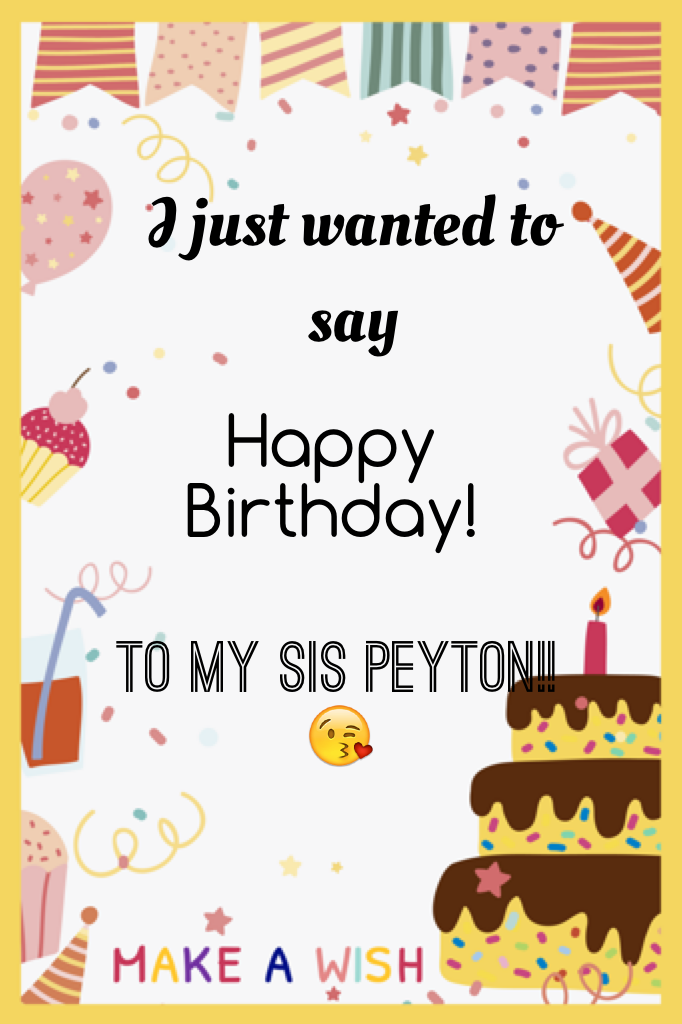Happy Birthday Peyton!! Let's get this to 5 likes and I'll give a shout out to 5 of you!