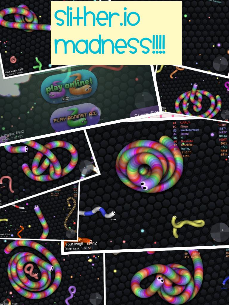 Slither.io madness!!!!
