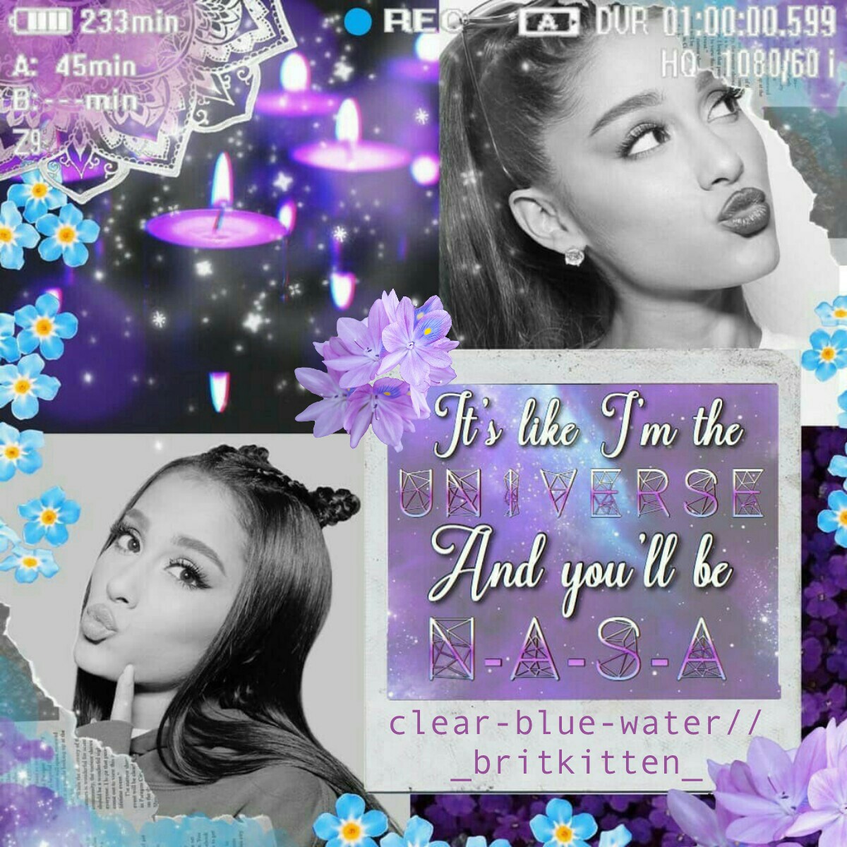 💜T A P💜
Collab with the amazing and talented _britkitten_! 
QOTD: What is your favorite song from Ari?
AOTD: NASA or in my head