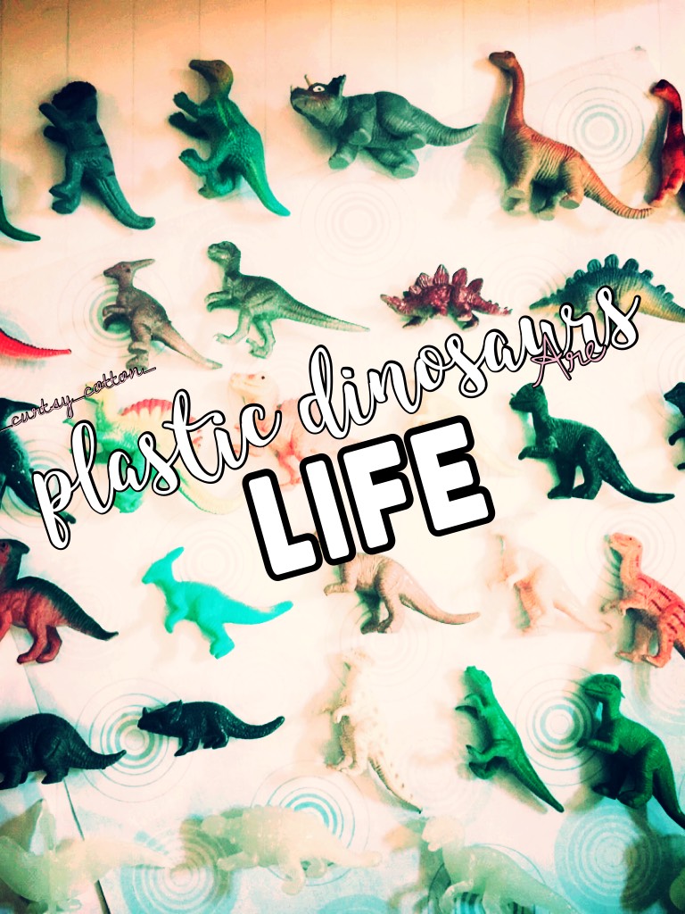 👖💜🐊Dino tappity 🐊💜👖
Yay! Im back -3- here are some plastic dinosaurs because I like them (^^) 
QOTD: When is my birthday
AOTD: Friday! (AUSTRALIAN TIME PEOPLE)
