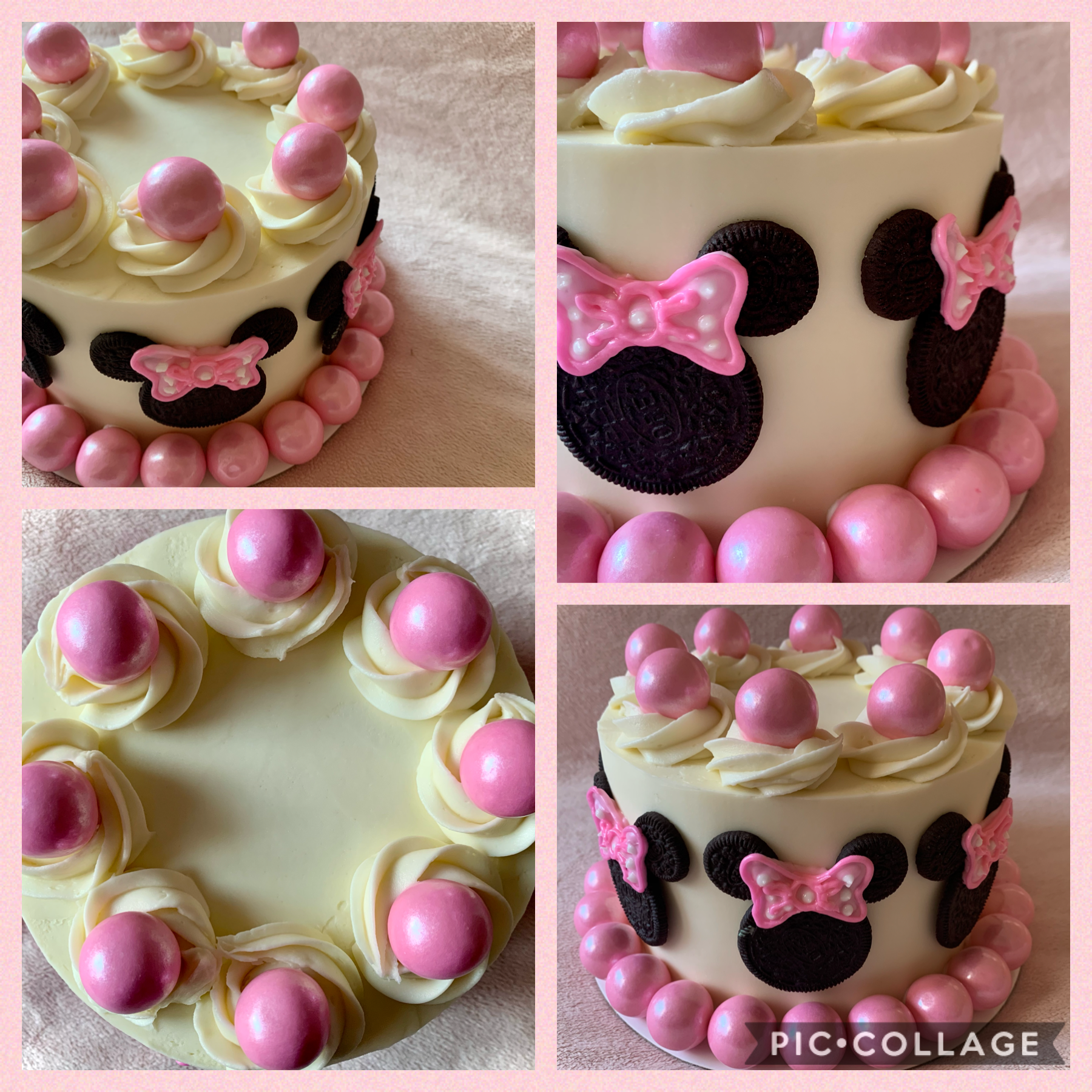 Made a cute little Minnie Mouse cake for someone’s granddaughter today 😊